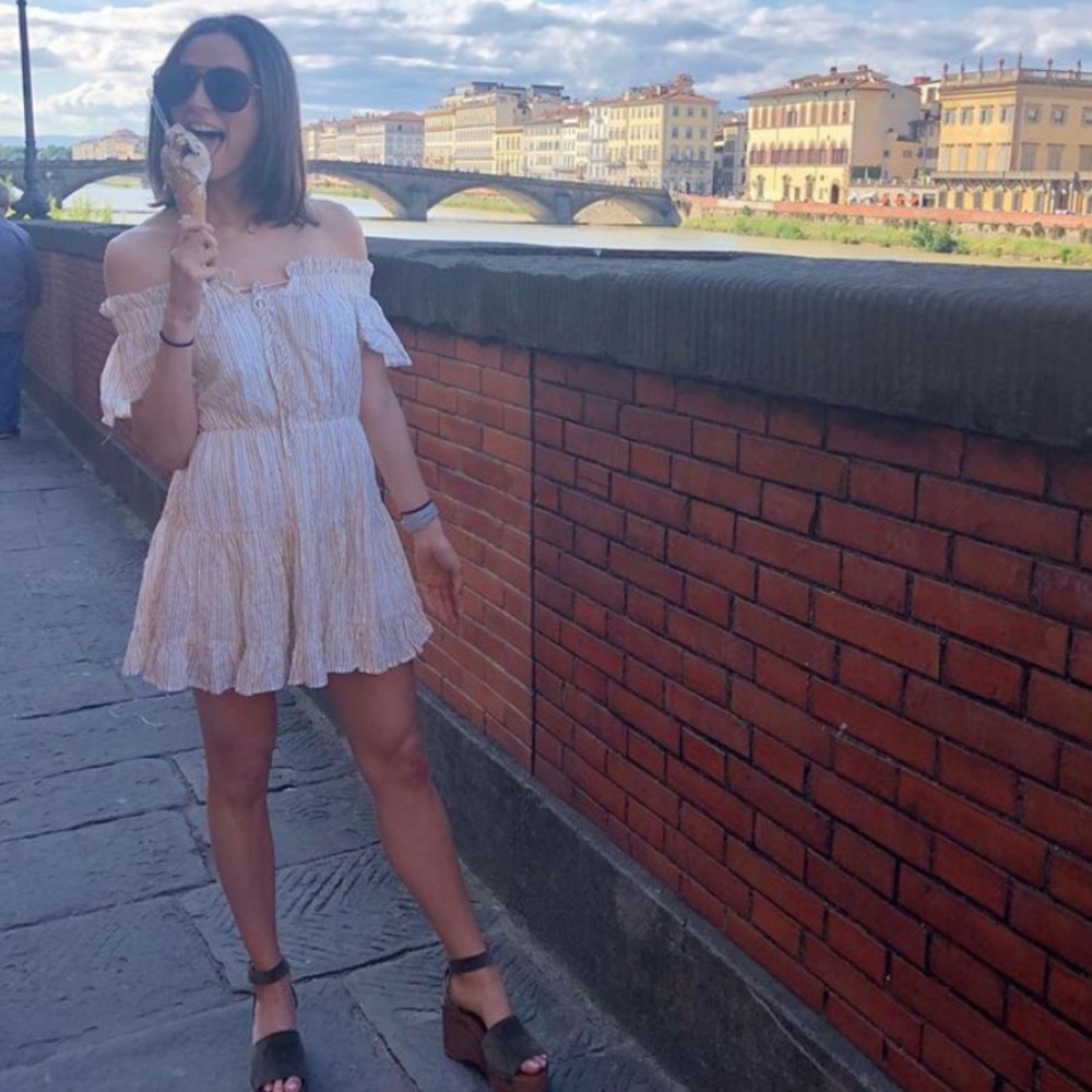 SHOWPO yellow and white dress